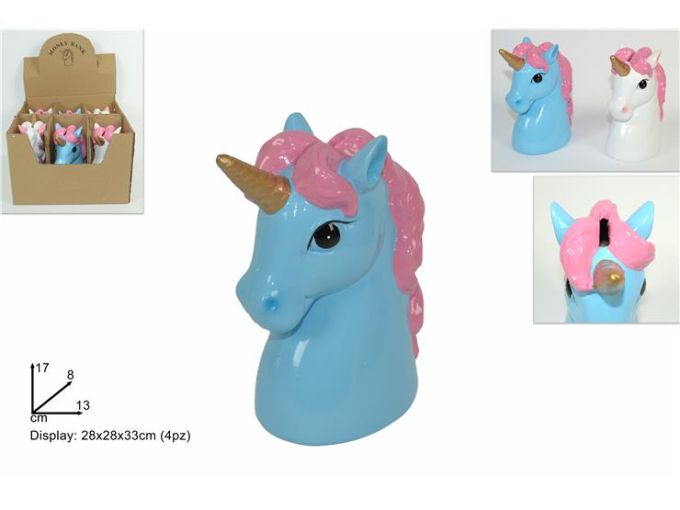 SALVADANAIO UNICORNO 13 CM