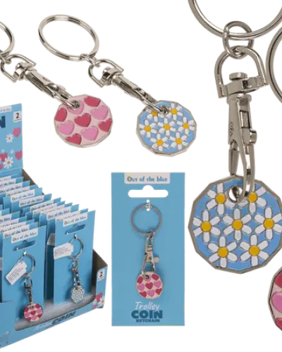 Portachiavi in metallo con trolley Coin